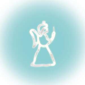 Decoratiune de fereastră LED KID 413 în formă de înger, lumină albă, LED alb cald - Home by Somogyi