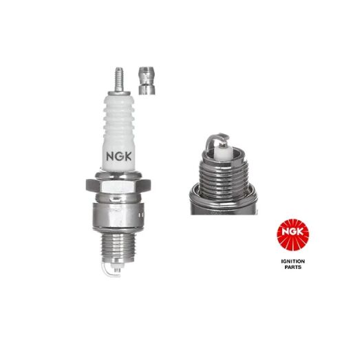 NGK 4111 gyújtógyertya elektróda részletes nézetével motor gyújtáshoz, fehér háttérrel NGK logóval - Gyújtógyertya