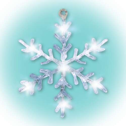 LED snowflake window decoration, 30cm, white light, HOME KID 701