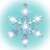 LED snowflake window decoration, 30cm, white light, HOME KID 701