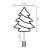 Decoratiune de fereastră cu brad de Crăciun LED, lumină alb cald, funcționare pe baterii, dimensiuni