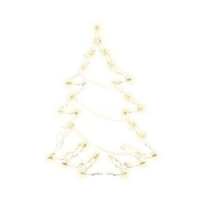 LED window decoration, fir tree, battery-powered, warm white