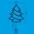 KID LED Christmas tree window decoration dimensions, 33x28 cm size illustration