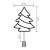 LED Christmas tree window decoration, warm white light, battery operated, dimensions