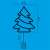 LED Christmas tree window decoration, warm white light, battery operated, dimensions
