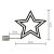 LED star window decoration dimensions, technical drawing