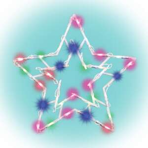 LED window decoration, star, battery, colour