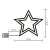 LED star window decoration with colorful lights, battery powered, dimensions: 33cm x 33cm x 50cm