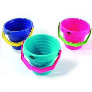 3 darabos színes, összecsukható vödör homokozáshoz, tökéletes gyerekeknek - Felfújható játék & Strandjáték