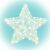 KID LED Star Window Decoration - Warm White - 33x33cm close up