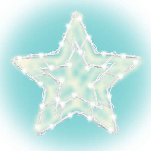 LED star window decoration, warm white, battery powered