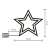 LED star window decoration, warm white, battery operated, dimensions