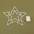 LED star window decoration, warm white, battery powered, with battery pack