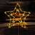 LED star window decoration, warm white, battery powered, hanging on wooden wall