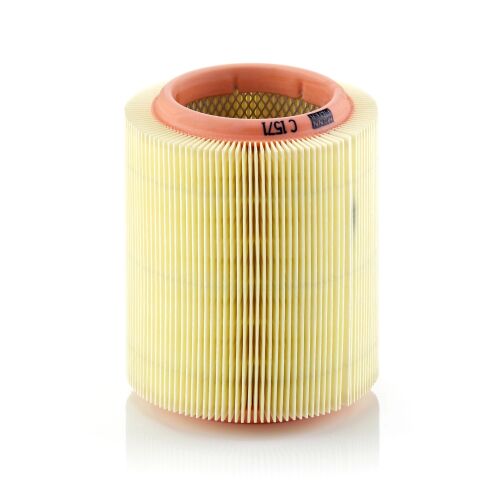 MANN-FILTER C 1571 autó levegőszűrő LAND ROVER Discovery és Range Rover modellekhez, hengeres redőzött szűrőbetét a motor levegőbeszívásának szűréséhez - Autó levegőszűrő