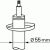 SACHS 311 852 lengéscsillapító diagram 55mm házátmérővel Audi A3-hoz, gáznyomású ikercsöves futómű alkatrész műszaki rajza