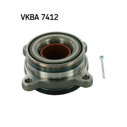 SKF VKBA 7412 kerékcsapágy készlet Mitsubishi Pajerohoz fehér háttéren csapszeggel - Kerékcsapágy