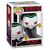 Funko POP! Batman Beyond A Joker pisztollyal #628 vinyl figura eredeti csomagolásban, ablakos dobozon keresztül látszik a figura fekete ruhája, vörös szemei és pisztolya 'BANG!' zászlóval
