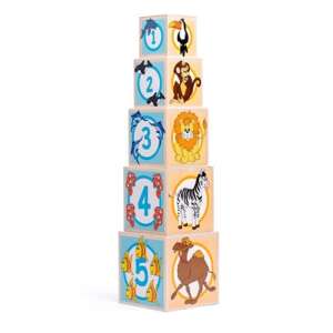 Toronyépítő kocka - szín és formaválogató játékkal - W95005 45778897 Fa építőjátékok