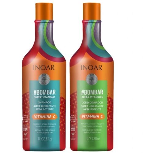 Inoar DUO Bombar Sampon 1000 ml + Balzsam 1000 ml 179440133 - Hajápoló csomag