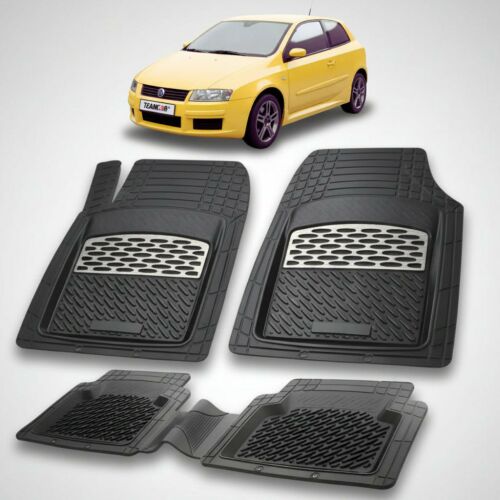 TEAMCAR Fiat Stilo Hatchback 3 ajtós autószőnyeg szett, ezüst kompatibilis 2001-2004 - Autószőnyeg
