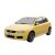 Sárga Fiat Stilo Hatchback 3 ajtós (2001-2004) a TEAMCAR-tól, elölnézetből, fekete háttérrel