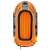 Bestway Kondor 2000 Schlauchboot, zeigt die orange-graue Farbgebung und den aufblasbaren Boden