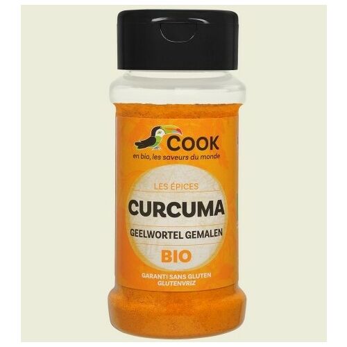 Cook bio kurkuma por 35g szórófejes flakonban, gluténmentes, ételek ízesítéséhez és színezéséhez - Élelmiszer