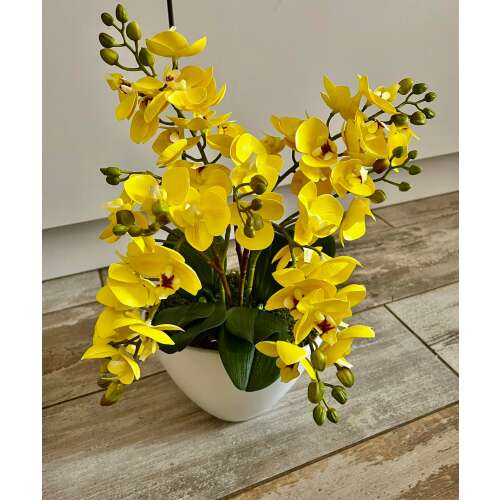 4 szálas orchidea dekor kerámia kaspóban 45794144