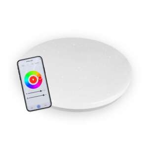Commel 407-802 LED WiFi Smart Deckenleuchte, 24W, weiß, rund, mit Smartphone-App-Steuerung - Deckenleuchten