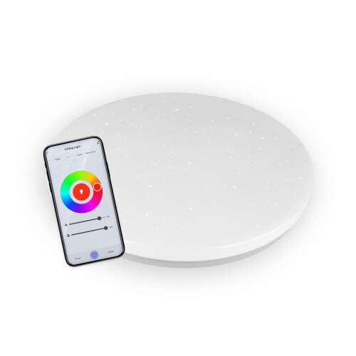 Commel 407-802 LED WiFi Smart Deckenleuchte, 24W, weiß, rund, mit Smartphone-App-Steuerung