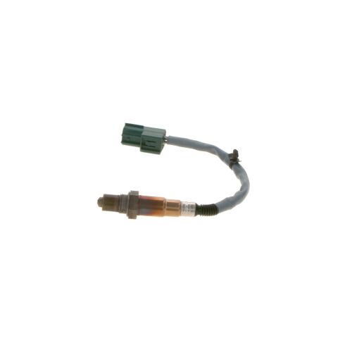 BOSCH 0 258 006 513 Lambda szonda NISSAN Micra, Note, Pathfinder modellekhez, ferde nézet fehér háttérrel - Jármű csatlakozó és szerelvény