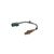BOSCH 0 258 006 513 Lambda szonda NISSAN Micra, Note, Pathfinder modellekhez, ferde nézet zöld csatlakozóval fehér háttérrel