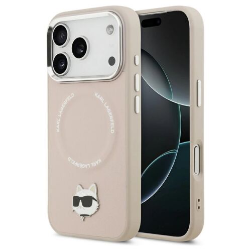 Karl Lagerfeld Choupette Pin MagSafe tok iPhone 17 Pro készülékhez rózsaszín 179565752 - Telefontok