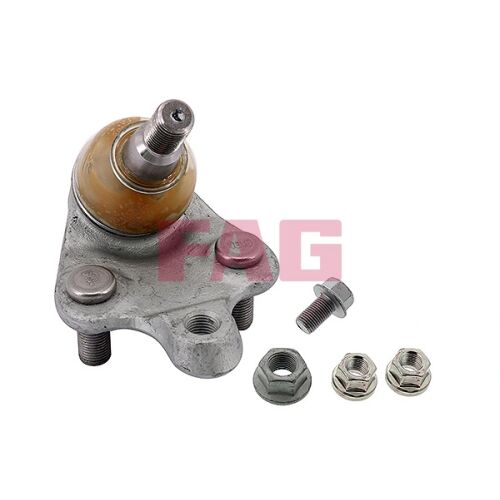 FAG 825 0305 10 gömbcsukló Toyota Avensis és Corolla modellekhez, a teljes szerelék csavarokkal és anyákkal fehér háttéren - Lengőkar