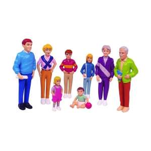 Miniland European Family Figures, 8 pieces, educational toy for kids - Figure