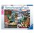 Ravensburger Puzzle 1000 db - Aprés All Day doboza, amely egy hangulatos téli jelenetet ábrázol kutyákkal, máglyával és havas hegyekkel