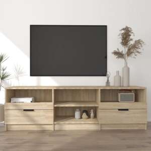 vidaXL Sonoma tölgy TV állvány 2 fiókkal és polcokkal, 150x33,5x45 cm - TV- és médiatároló bútor