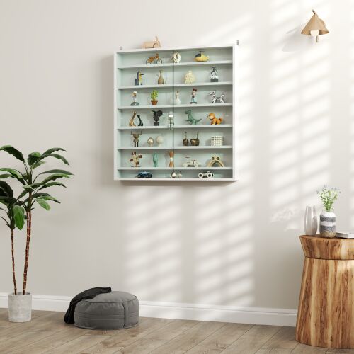 HOMCOM előlap 5 polccal, állítható polcokkal, 80x9,5x60cm, fehér
