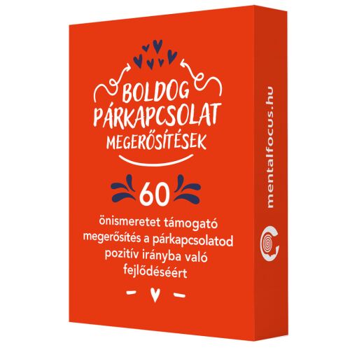 Boldog Párkapcsolat Megerősítések 60 önismereti párkapcsolati megerősítő kártya piros csomagolásban - Kártyajáték