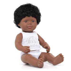 Baba, afroamerikai fiú, fehérneműben, 38 cm, Miniland ML31159 45808399 