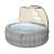 Lay-Z-Spa inflatable hot tub with canopy, grey wicker, 1.83m x 94cm x 1.09m