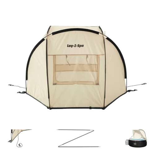Lay-Z-Spa inflatable hot tub canopy, beige, 1.83m x 94cm x 1.09m, collage