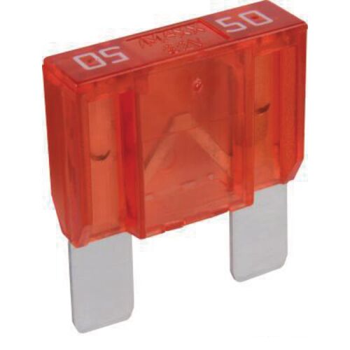 Maxi lapos biztosíték 32V 1x50A 29,7x33,9mm piros 179692663 - Késes biztosíték