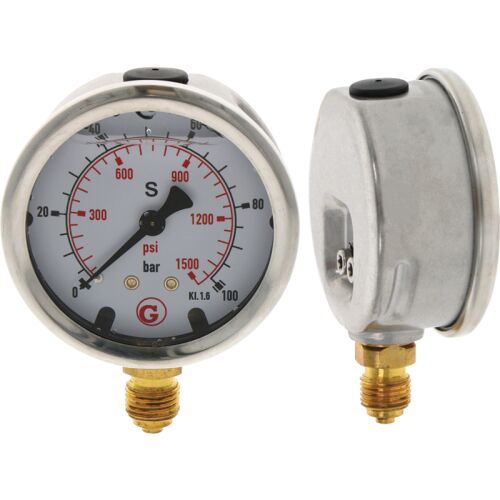 G 1/4 hüvelykes csatlakozóval ellátott nyomásmérő 60 bar 63 mm 179700486 - Nyomásmérő