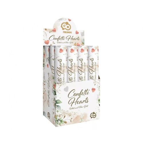 Szív Rose gold Hearts konfetti kilövő 30 cm 179708667 - Konfetti