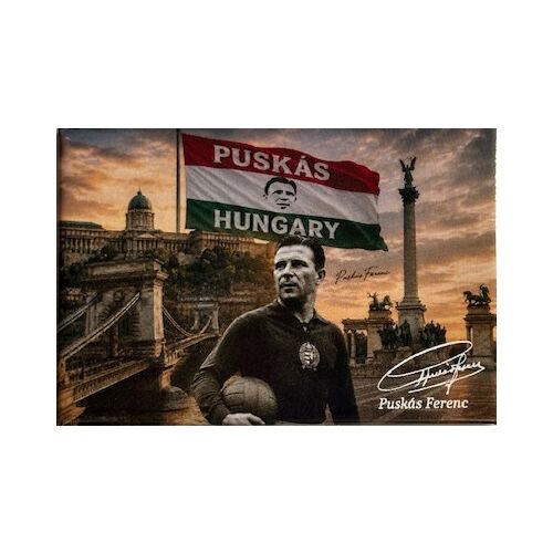 Puskás hűtőmágnes Budapest retro 179725169 - Hűtőmágnes