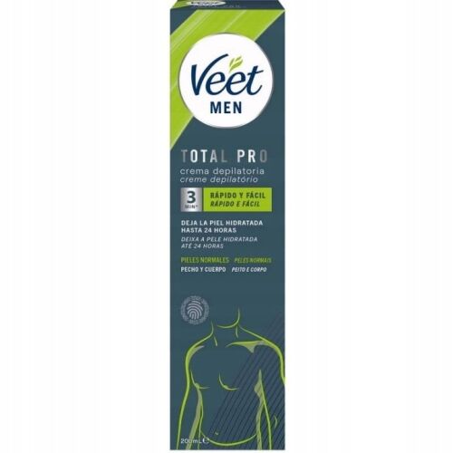 Szőrtelenítő Krém Férfiaknak Veet Men Total Pro Érzékeny Bőrre 3 Perc 200 ml Shea Vajjal 179743934 - Szőrtelenítő krém, gyanta