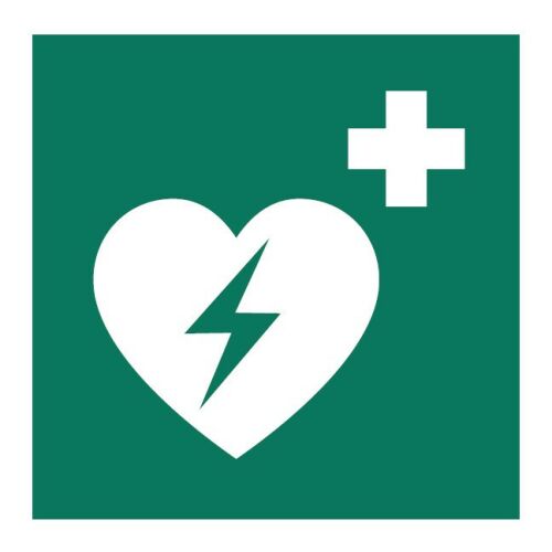 UV Defibrillátor helyét jelölő piktogram - öntapadós tábla 150x150 179757481 - Villanyszerelés