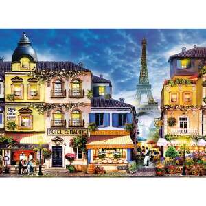Trefl Wood Craft Origin 1000-teiliges Holzpuzzle, Francia utca, Pariser Straßenszene - Puzzle
